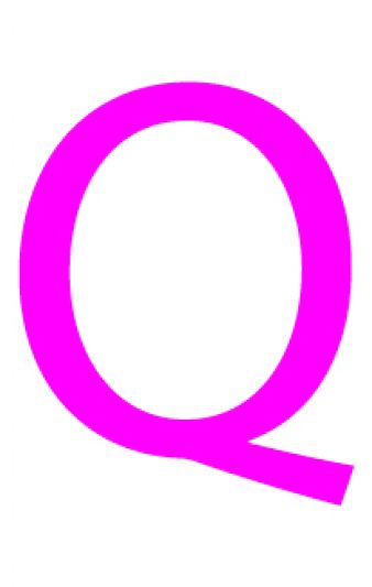 Laser cut letter Q from 3mm thick acrylic 