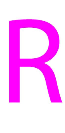 Laser cut letter R from 3mm thick acrylic 