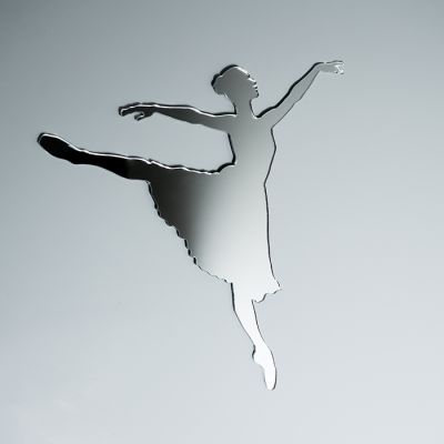 Acrylic Mirrored Ballerina Shape