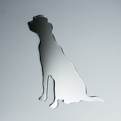 Acrylic Mirrored Sitting Dog Shape