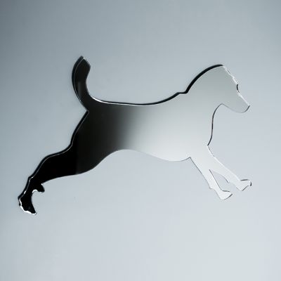 Acrylic Mirrored Jumping Dog Shape