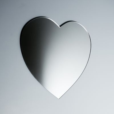 Acrylic Mirrored Heart Shape
