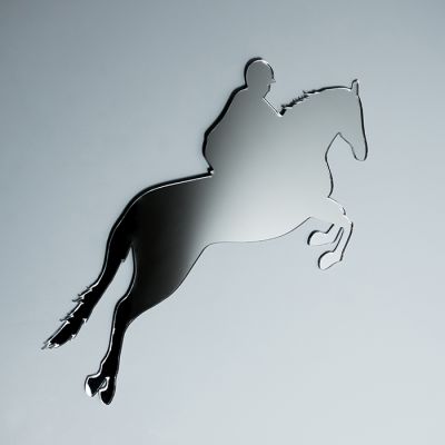 Acrylic Mirrored Jumping Horse Shape