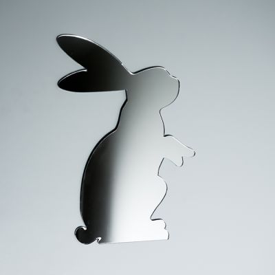 Acrylic Mirrored Standing Bunny Rabbit Shape