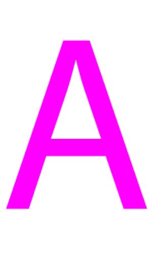 Laser cut letter A from 3mm thick acrylic