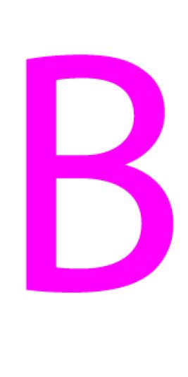 Laser cut letter B from 3mm thick acrylic