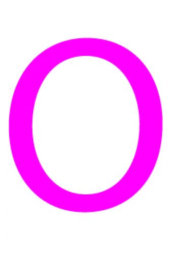 Laser cut letter O from 3mm thick acrylic