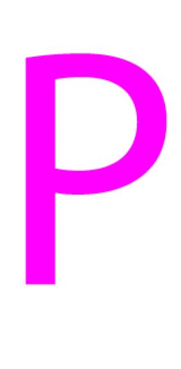 Laser cut letter P from 3mm thick acrylic