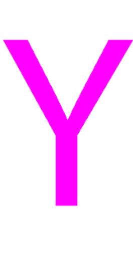 Laser cut letter Y from 3mm thick acrylic 