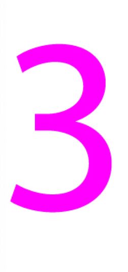 Laser cut number 3 from 3mm thick acrylic