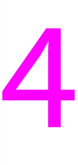 Laser cut number 4 from 3mm thick acrylic