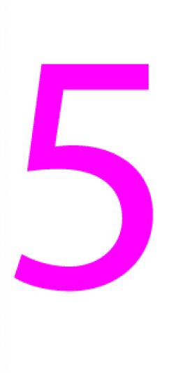 Laser cut number 5 from 3mm thick acrylic