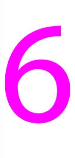 Laser cut number 6 from 3mm thick acrylic 