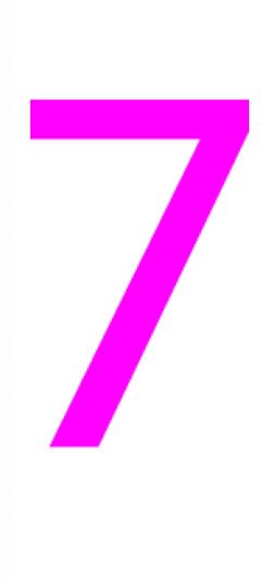 Laser cut number 7 from 3mm thick acrylic  