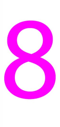 Laser cut number 8 from 3mm thick acrylic 