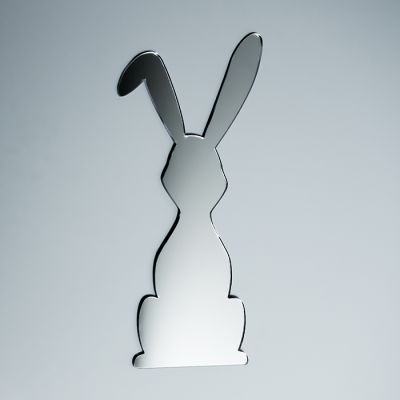 Acrylic Mirrored Cute Standing Bunny Rabbit Shape