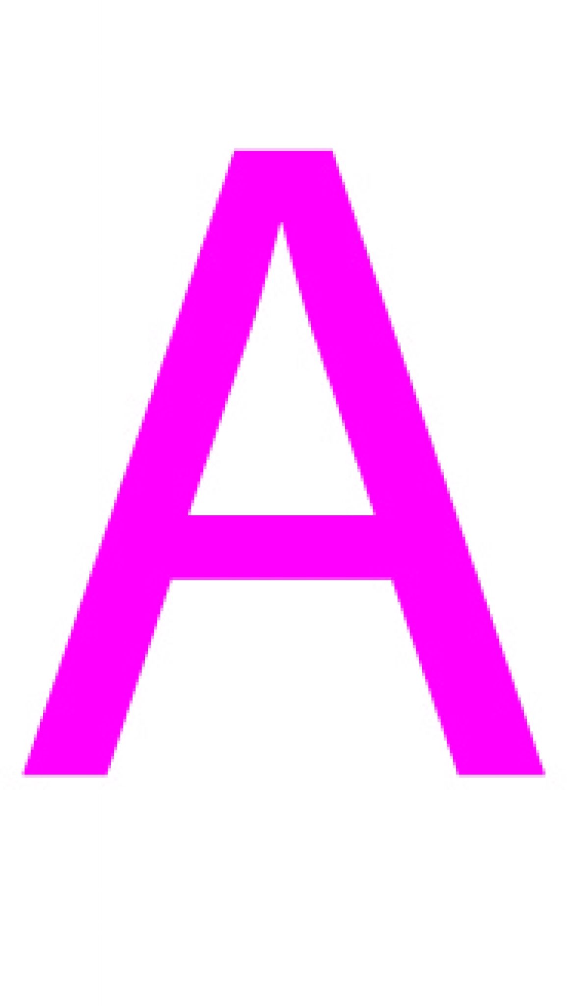 Laser cut letter A from 3mm thick acrylic