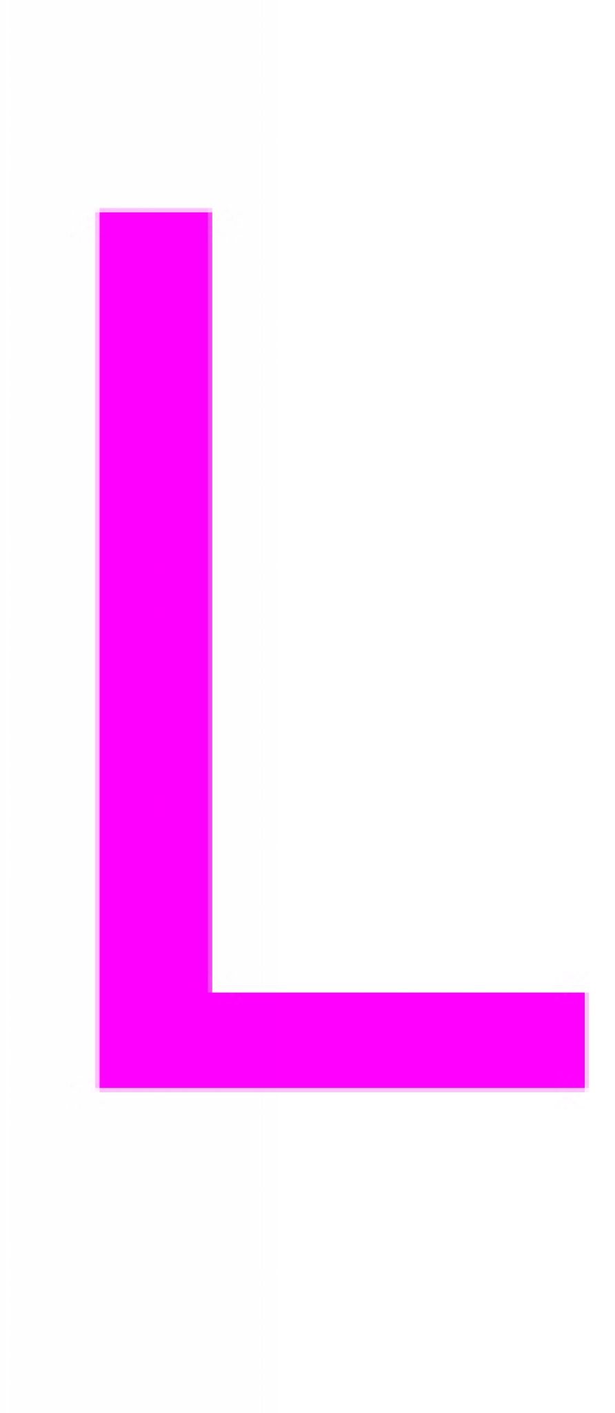 Laser cut letter L from 3mm thick acrylic