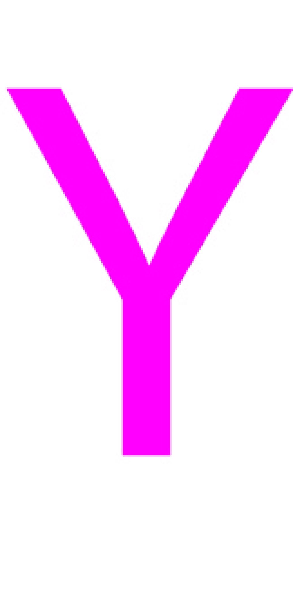 Laser cut letter Y from 3mm thick acrylic 