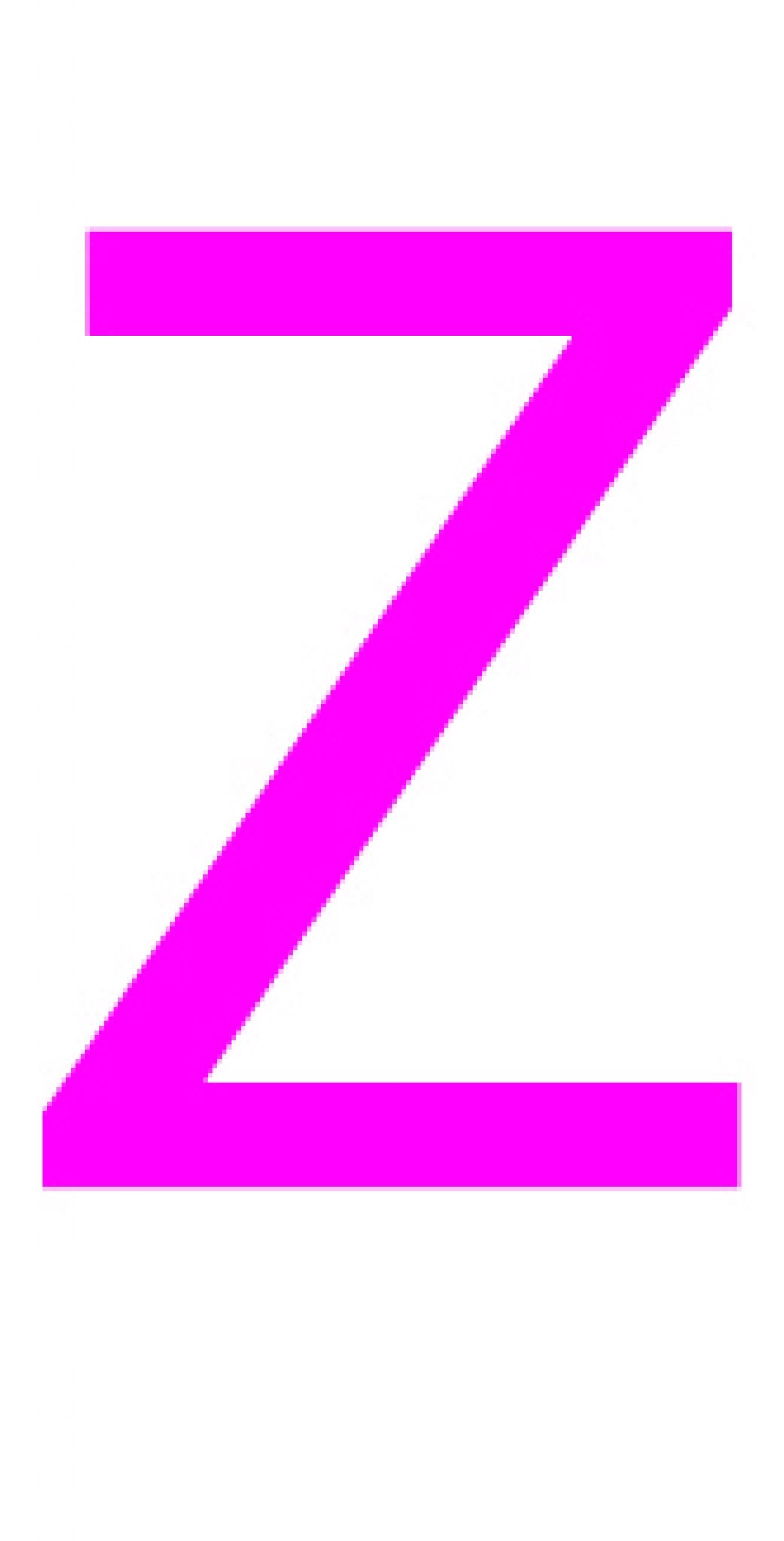 Laser cut letter Z from 3mm thick acrylic 