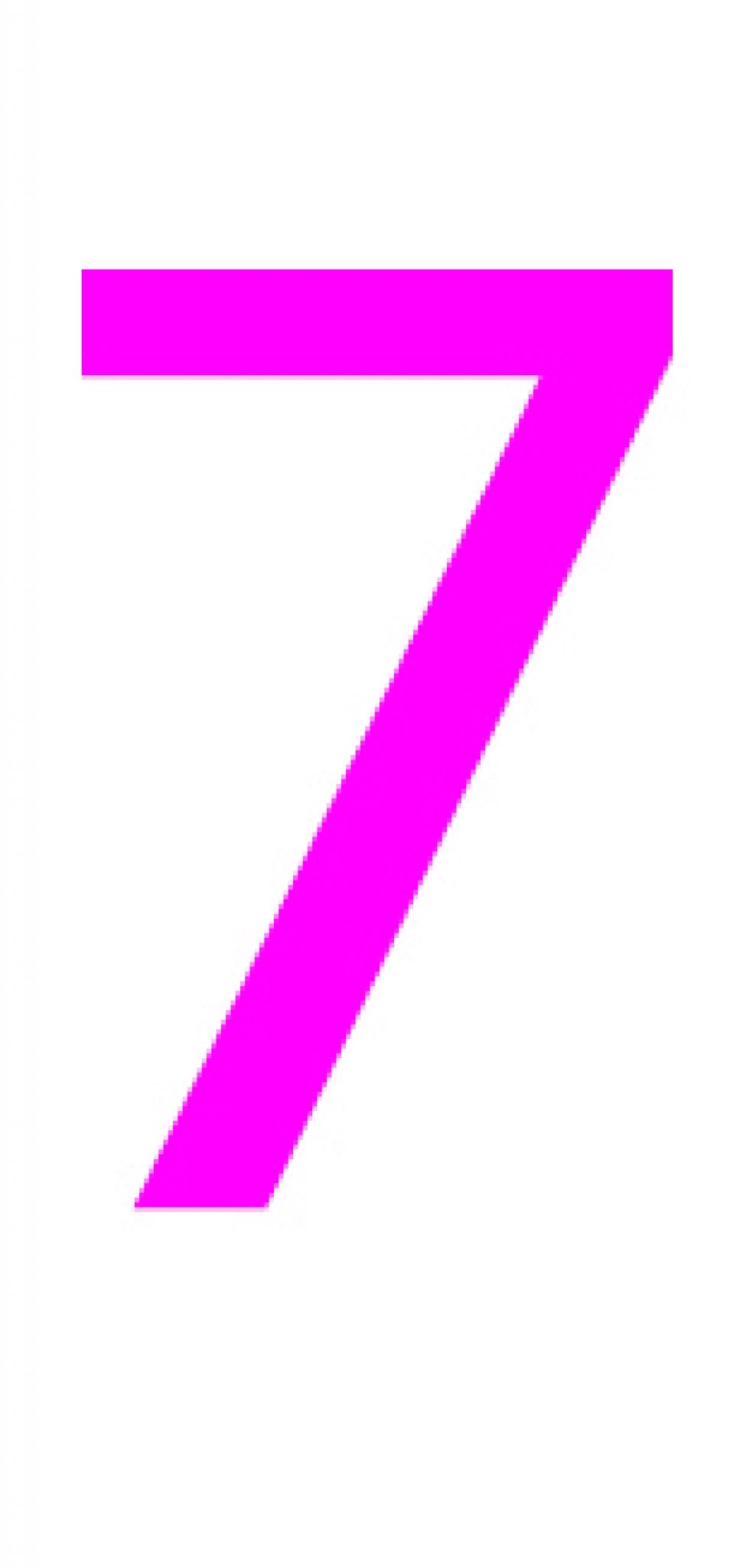 Laser cut number 7 from 3mm thick acrylic  