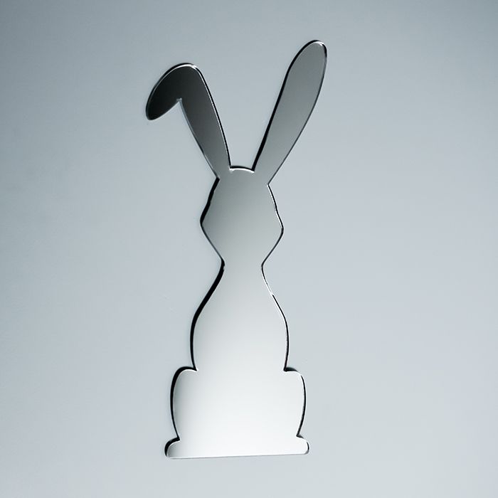 Acrylic Mirrored Cute Standing Bunny Rabbit Shape