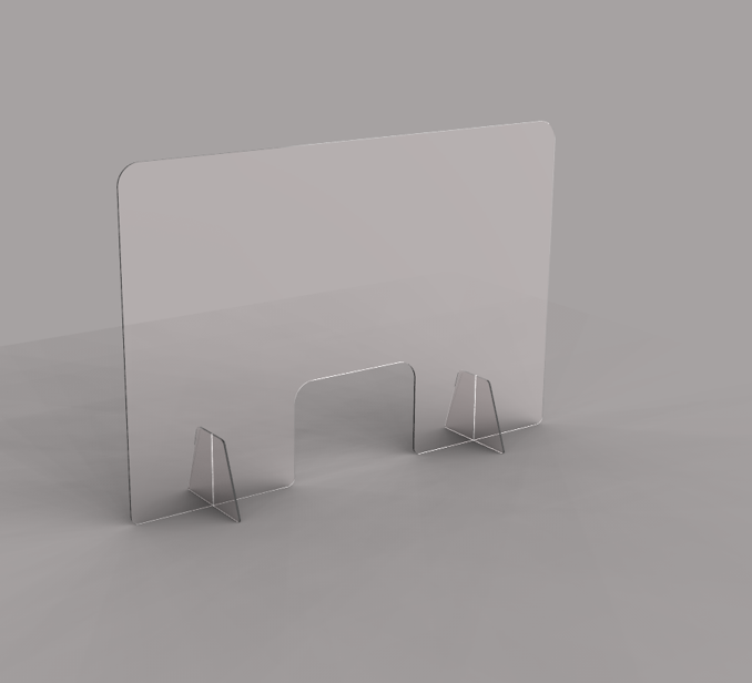 Clear Acrylic Large Free Standing Protection Screen