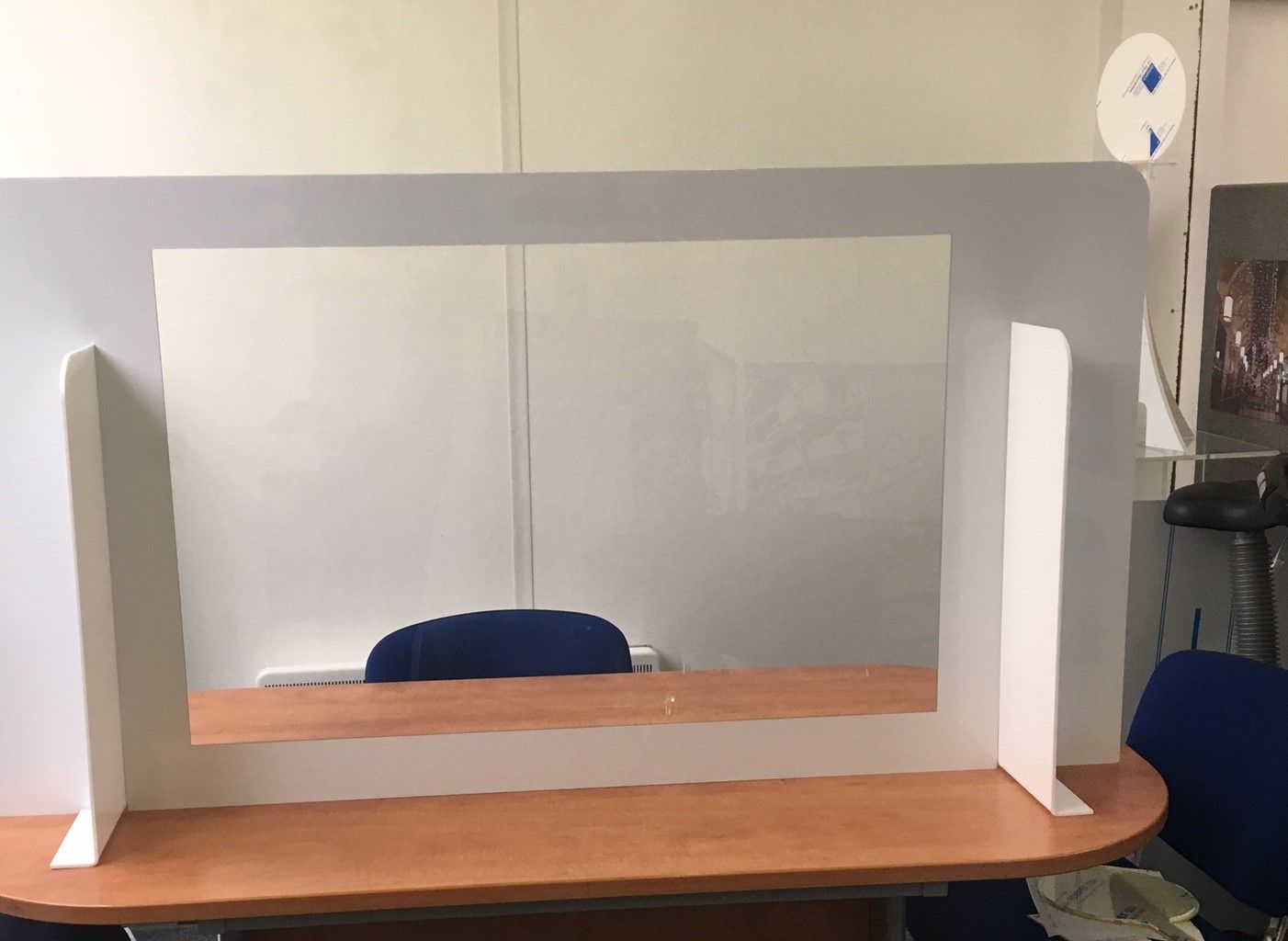 Meeting Desk Protection Screen 1500mm Wide x 800mm Tall